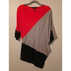 BCBGMAXAZRIA Slouchy Colorblock Dolman Top | Modal | Size M